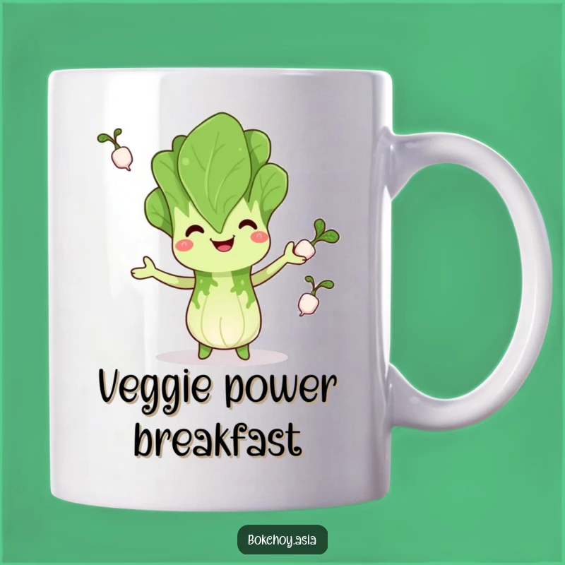 Funny Bok Choy Juggling Mug: Veggie Comedy, Perfect Funny Gift Idea
