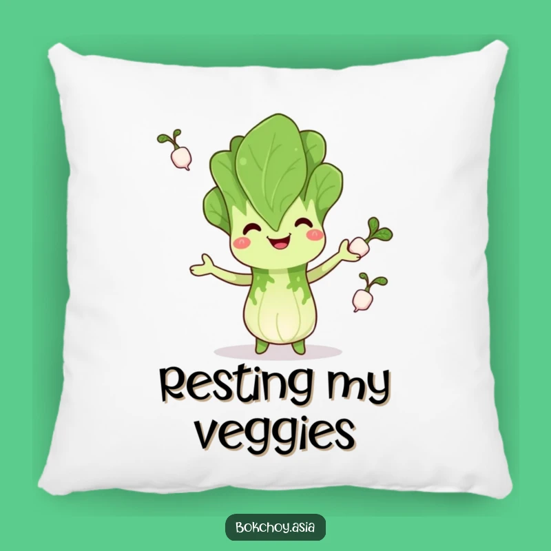 Funny Bok Choy Juggling Pillow: Cozy Comfort with Veggie Fun, Funny Gift