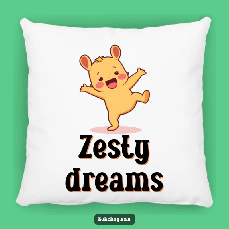 Funny Ginger Cartwheel Pillow - Cozy and Exciting Root Veggie Accent