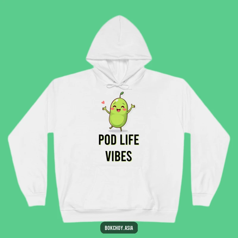 Funny Pea Pod Dance Hoodie - Cozy and Hilarious Veggie Character Apparel
