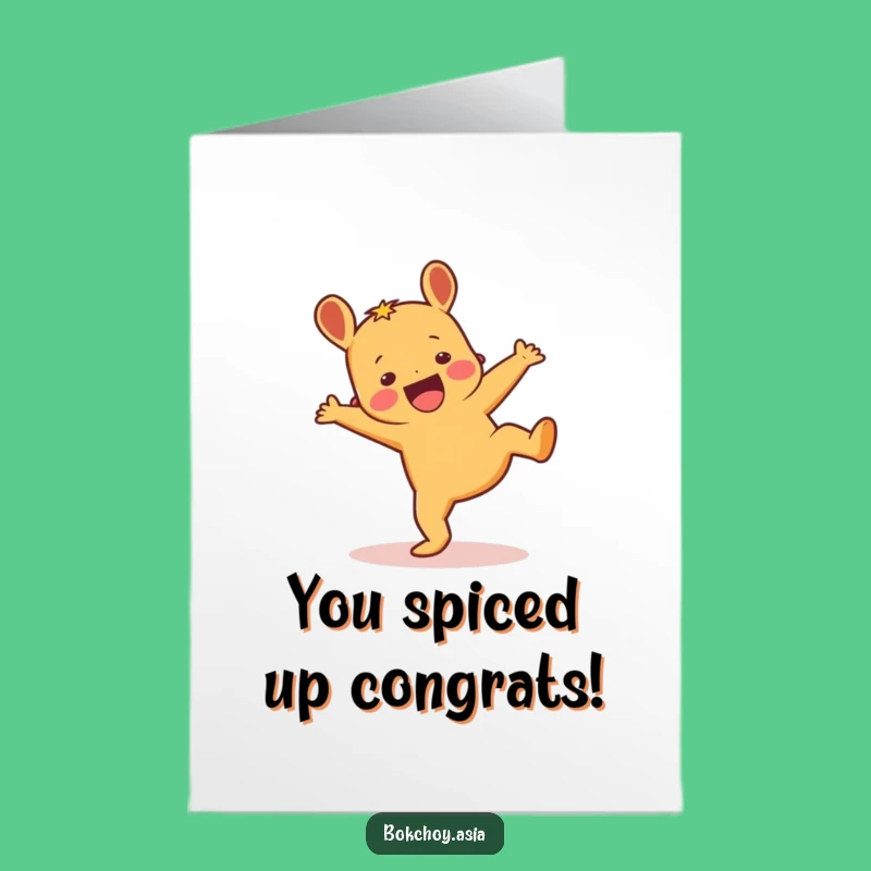 Free Printable Congratulations Card: Cartwheeling Ginger Funny Downloadable Gift
